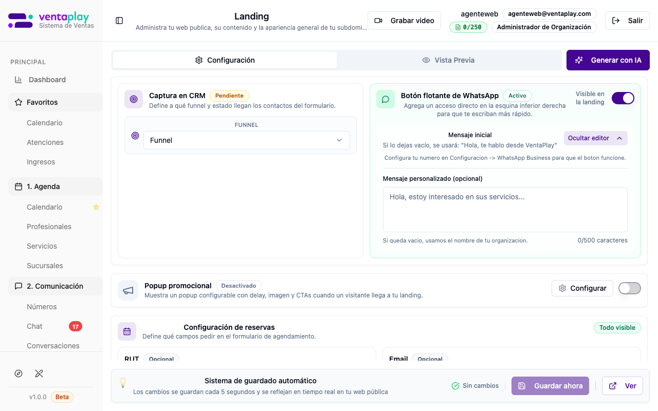 Edición de mensaje inicial WhatsApp