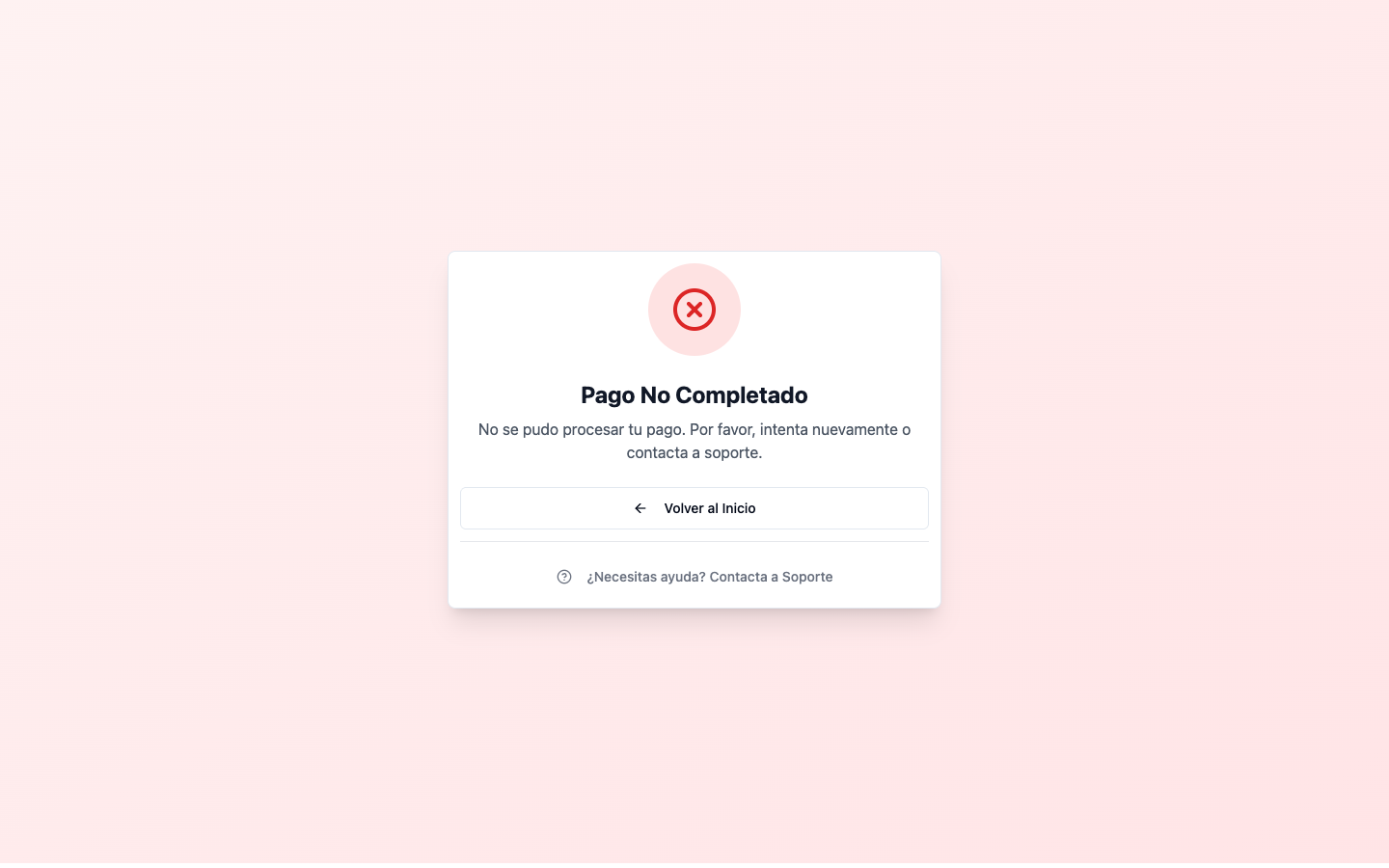 Pago rechazado